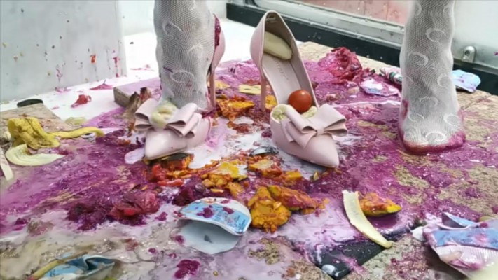 高跟鞋踩踏毁鞋2  JS251030~3BP