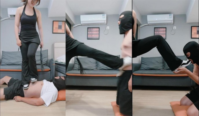 05年长沙体育生小萱s 运动鞋 踩肚子 踢肚子（上部）ACYC-4663BP